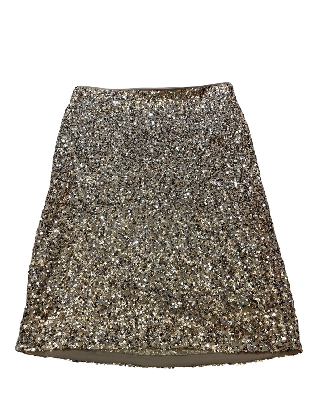 Ava & Viv High-Rise Gold Sequin Midi Evening Holiday Skirt Women’s size 1X